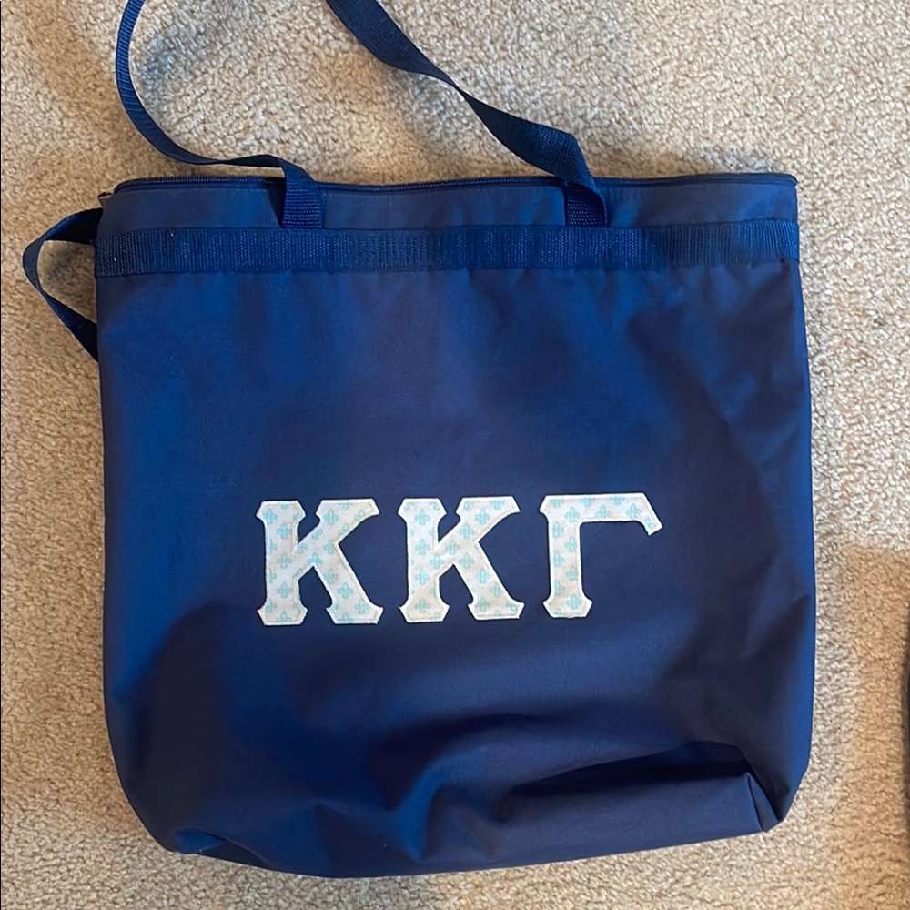 Kappa Kappa Gamma KKG Blue Zipper Tote